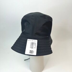 Lululemon Nylon Bucket Hat Black L XL Adjustable Strap Sleek Shine
